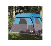 Tente de camping de cabine 4 personnes bleu imperméable, tente, abri de camping, abri de jardin, tente de jardin, 94543