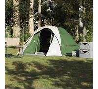 vidaXL Tente de camping cabine 4 personnes vert imperméable