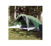 Tente de camping de cabine 4 personnes gris orange imperméable tente vidaXL