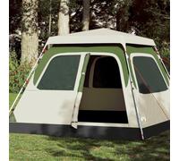 Tente de Camping Dôme 4 Personnes, Imperméable et Résistante au Vent, Montage Rapide en 1 Minute, Double Toit Amovible, Tente Familiale Verte, Tente Trek Légère, Dimensions 255 x 222 x 165 cm