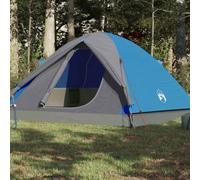 Tente de camping dôme pour 3 personnes - Bleu - Imperméable - Avec raccord E - Moustiquaire respirante - Barres légères - Tente intérieure de 185 x 212 x 115 cm - Idéale pour le trekking, l'extérieur