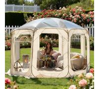 Tente de Camping extérieure Pliable à 8 côtés, Tente Igloo instantanée pouvant accueillir 5 à 8 Personnes, Gazebo entièrement Transparent à 540°, abri Sportif Toutes Saisons pour Le Camping