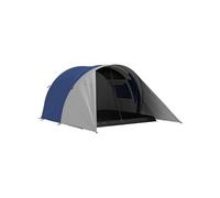 Tente de camping familiale Outsunny 3-4 personnes avec double toit 3000 mm sac de transport, tente tunnel étanche légère ventilée