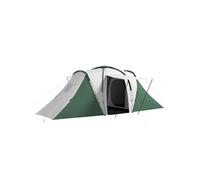 Tente de camping familiale 4-6 pers. - tente tunnel 2 grandes portes sac inclus - fibre verre polyester gris vert