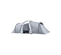 Tente De Camping Familiale 4-6 Personnes 2 Cabines 2 Portes Auvent 5,9l X 2,45l X 1,93h M Rouge Gris
