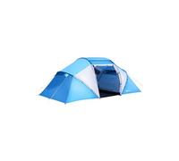 Tente de camping familiale 4-6 personnes 2 cabines fenêtre grande porte 4,3L x 2,4l x 1,7H m bleu blanc