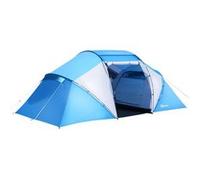 Tente De Camping Familiale 4-6 Personnes 2 Cabines Fenêtre Grande Porte 4,6l X 2,3l X 1,78h M Bleu Blanc
