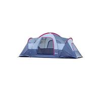 Outsunny Tente de camping familiale 5-6 pers. 2 chambres, grande porte, 3 fenêtres, gris