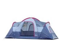 Tente De Camping Familiale 5-6 Pers. - 2 Chambres - Grande Porte + 3 Fenêtres - Dim. 4,55l X 2,3l X 1,8h M Fibre Verre Polyester Oxford Gris