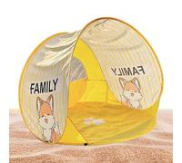 Tente de Camping Familiale - Abri Imperméable et Pliable avec Fenêtre, Design Charmant - Version à Montage Rapide - pour Jardin, Pique-Nique, Voyage, Piscine, Plage, Terrasse, Été, Abri