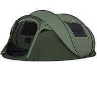 Tente de camping instantanée pour 5 à 6 personnes, tente à installation automatique avec 2 fenêtres en maille de ventilation, pare-soleil imperméable, tente dôme portable pour l'extérieur, la plage
