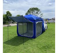 Tente De Camping Légère Pour SUV (Jusqu'à 4 Personnes), Tente De Voiture Étanche Avec Poteaux Épais, Accessoires Camping Pour Voiture, Installation Facile Pour Les Randonnées En Plein Air(Blue)