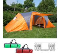 Tente de camping Loksa, 6 personnes, bivouac / igloo, tente pour festival ~ orange