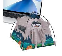 Tente de camping miniature - | Maison de jeux pour | Maison de jeux portable pour tout-petits | Tente de campagne réaliste à l'échelle 1:12 avec lumière | Accessoires pour poupées | pour
