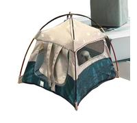 Tente de camping minuscule - Mini abri fait à la main - Construction en toile durable - Accent réaliste d'aventure - Camping réaliste | Modèle pour projets Diorama Projects Fairy Garden Decoration