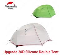 Tente de camping Naturehike Star River, en nylon silicone 20D, pour 2 personnes, 4 saisons, ultralégère, portable, pour la randonnée en plein air, avec tapis Gray