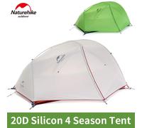 Tente de camping Naturehike Ultralight Star River, nylon 20D, imperméable, 2 personnes, 4 saisons, tente portable pour la randonnée en plein air, le trekking Green