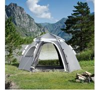 Tente de camping Nybro montage instantané 240 x 205 x 140 cm gris foncé gris clair