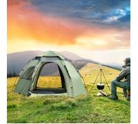 Tente de camping Nybro montage instantané 240 x 205 x 140 cm vert gris foncé
