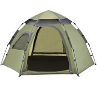 Tente de camping Nybro montage instantané 240 x 205 x 140 cm vert gris foncé [pro.tec]