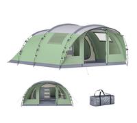 Tente de camping - Outsunny - 5 pers. - légère ventilée étanche 3000 mm montage facile - polyester taffetas - 505x390x196cm - vert