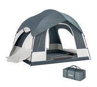 Tente de camping - Outsunny - compatible SUV - facile à monter - imperméable - 2-4 personnes - Oxford - 250x250x200cm - bleu foncé