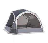 Tente de camping - Outsunny - dôme familiale 6-8 pers 4 portes filet zippées sac transport - oxford - 350x350x230cm - blanc gris