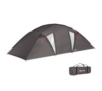 Outsunny Tente de Camping familiale pour 4-6 Personnes, Tente Tunnel imperméable 3000 mm avec 2 Portes, fenêtres, Sac de Transport, Tapis de Sol pour Camping Voyage randonnée Jardin, Noir