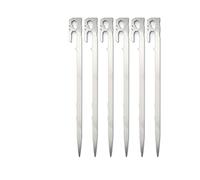 Tente de Camping, Piquets de Tente en Acier Inoxydable 28 cm avec Cordon réfléchissant, 6 pièces, for Camping et Jardin