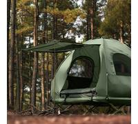 Tente de camping pliable pour 2 personnes avec matelas de lit, sac de couchage et sac de transport. Couleur camouflage W193 x P145 x H175cm OGS61-L-TN Tente Surélevée avec Lit de Camping Tente de Camp