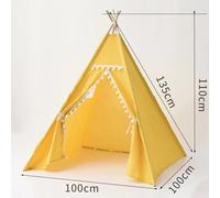 Tente De Camping Pliante Pour Enfants,Tipi,Maison De Jeu Pour Enfants,Maison De Camping Intérieure Et Extérieure,Tente De Château Indien Pour Garçons Et Filles,Wigwam - Type Yellow