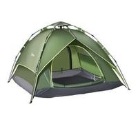 Tente de camping pop up 2-3 personnes 2 portes vert kaki montage démontage facile sac de transport inclus fibre verre polyester Vert