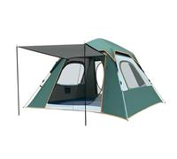 Tente de Camping Portable, Double Paroi avec Crochet de Fixation Et Sac de Rangement Intérieur, Grand Espace Ombragé pour Le Camping, Les Fêtes Et Les Pique-niques(Dark Green)
