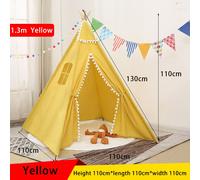 Tente De Camping Portable En Toile De Coton Pour Enfant,Tipi Indien,Maison De Jeu,Wigwam,Tipi,Salle De Ix,Jouet Cadeau - Type Yellow 1.3m