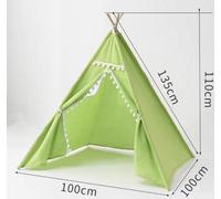 Tente De Camping Portable En Toile De Coton Pour Enfant,Tipi,Maison De Jeu,Wigwam Indien,Petite Salle De Ixà La Plage,Cadeau D'anniversaire - Type Green Tent