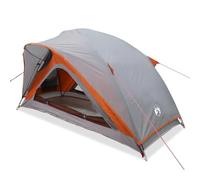 Tente de camping pour 1 personne, gris orange, tente de trekking imperméable ultra légère avec maille respirante, tente coupe-vent avec barres, idéale pour l'extérieur, la randonnée, la plage, les