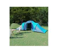 Vidaxl Tente De Camping 6 Personnes Bleu Et Bleu Clair