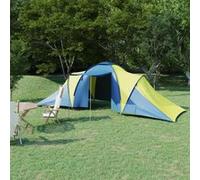 Tente de camping pour 6 personnes bleu et jaune Noir G