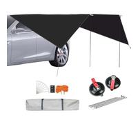 Tente de camping pour hayon de voiture - Housse portable et imperméable de 2,7 x 3,4 m, protection UV et résistance pour hayon arrière, pour camping-car, SUV, pickup et utilisation en camping ou