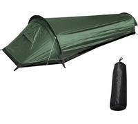 Tente de camping pour une personne, ultralégère, étanche, version étendue, vert armée
