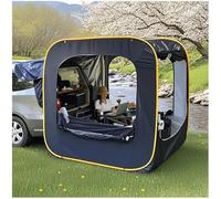 Tente de camping pour voiture, camping-car, van, camping-car, voiture, camping, SUV, tente de camping pour valise, 3-4 personnes, universel, imperméable (B (noir))