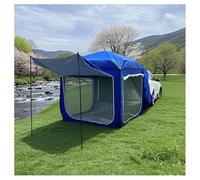 Tente de camping pour voiture, camping-car, van, voiture, camping, SUV, tente de camping pour coffre, 3-4 personnes, universelle, imperméable (bleu)