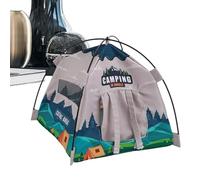 Tente de camping réaliste 1 12 avec éclairage - 17 x 17 x 16 cm - Accessoires de - Pour les utilisations polyvalentes et les filles pour jouer un rôle à la maison, au jardin et à l'extérieur
