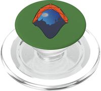Tente de Camping Scène Nocturne | Loup Hurlant à la Lune en Plein air PopSockets PopGrip pour MagSafe