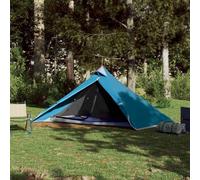 Tente de Camping Suspendue Tipi 1 Personne, Imperméable et Respirante, Double Toit Amovible, Tente Trek Légère, Tente de Pêche Portable, Bleu, Dimensions 235 x 96 x 119 cm