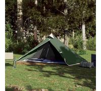 Tente de Camping Suspendue Tipi, 1 Personne, Imperméable Polyester 185T PU, Double Toit Amovible, Tente Trek Légère, Connecteur Électrique, Verte, 235 x 96 x 119 cm