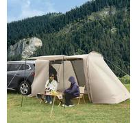 Tente de camping SUV, auvent de hayon triple extensible avec 2 portes et fenêtres en maille, abri de véhicule portable pour aventures en plein air