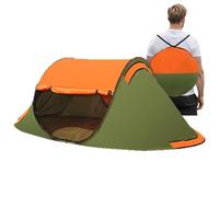 Tente de camping - Tente de camping colorée avec quatre portes et quatre | Filet de camping pop-up pour 3 à 4 personnes | Tentes de voyage familiales automatiques faciles à installer pour la plage