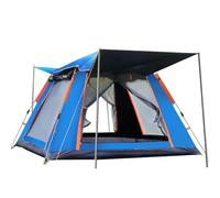 Tente de Camping, Tente de Camping Portable et étanche for 3 à 4 Personnes, Multicolore(Blu)