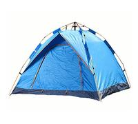 Tente de Camping, Tente dôme escamotable for 2/3/4 Personnes, Sac de Transport, imperméable, Coupe-Vent, 2 Portes, Multicolore(Blu)